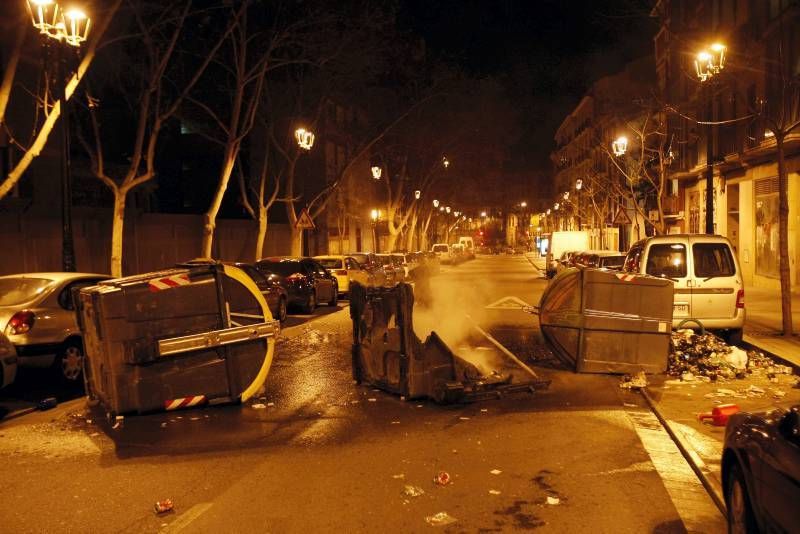 Fotogalería de los incidentes en Zaragoza