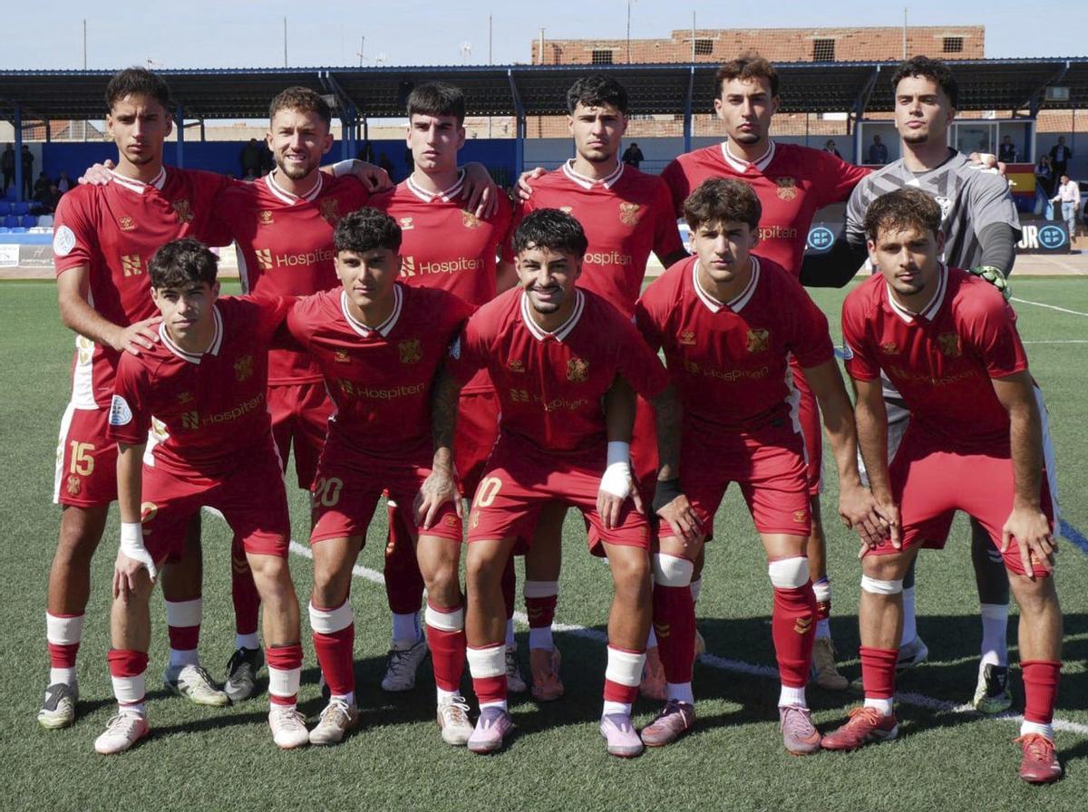 Alineación titular del Tenerife B en el partido de ayer ante el Yugo Socuéllamos. | CD TENERIFE