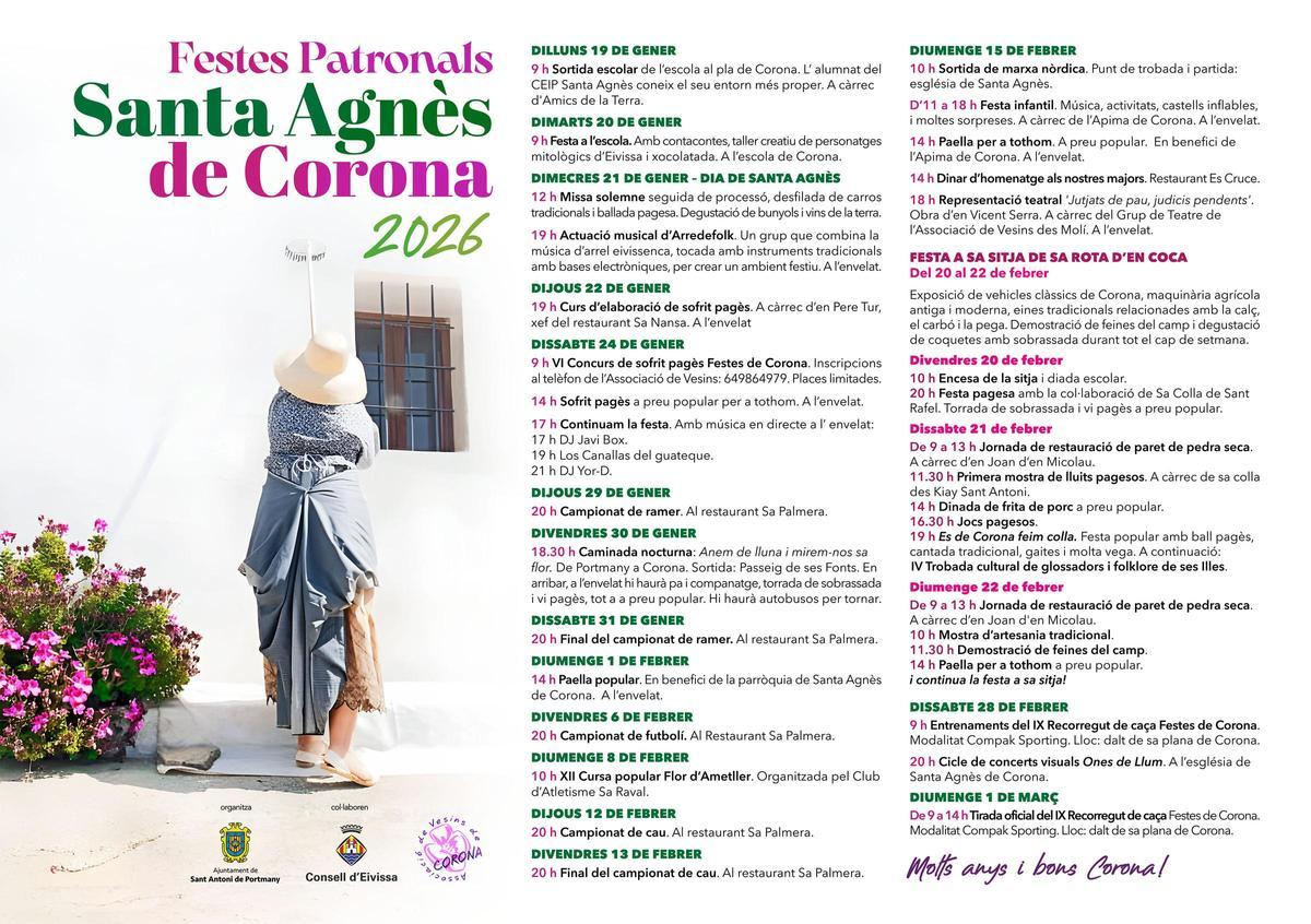 Programa Festes Patronals Santa Agnès de Corona 2026
