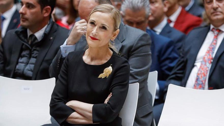 Cifuentes en el acto de este miércoles de la AVT.