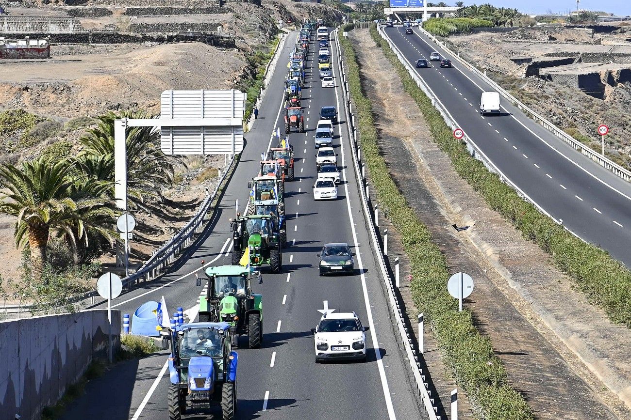 Manifestación de los agricultores en Gran Canaria