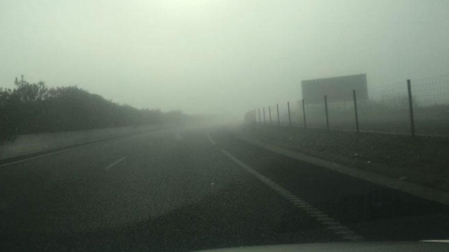 La niebla provoca retenciones en la carretera de Manacor