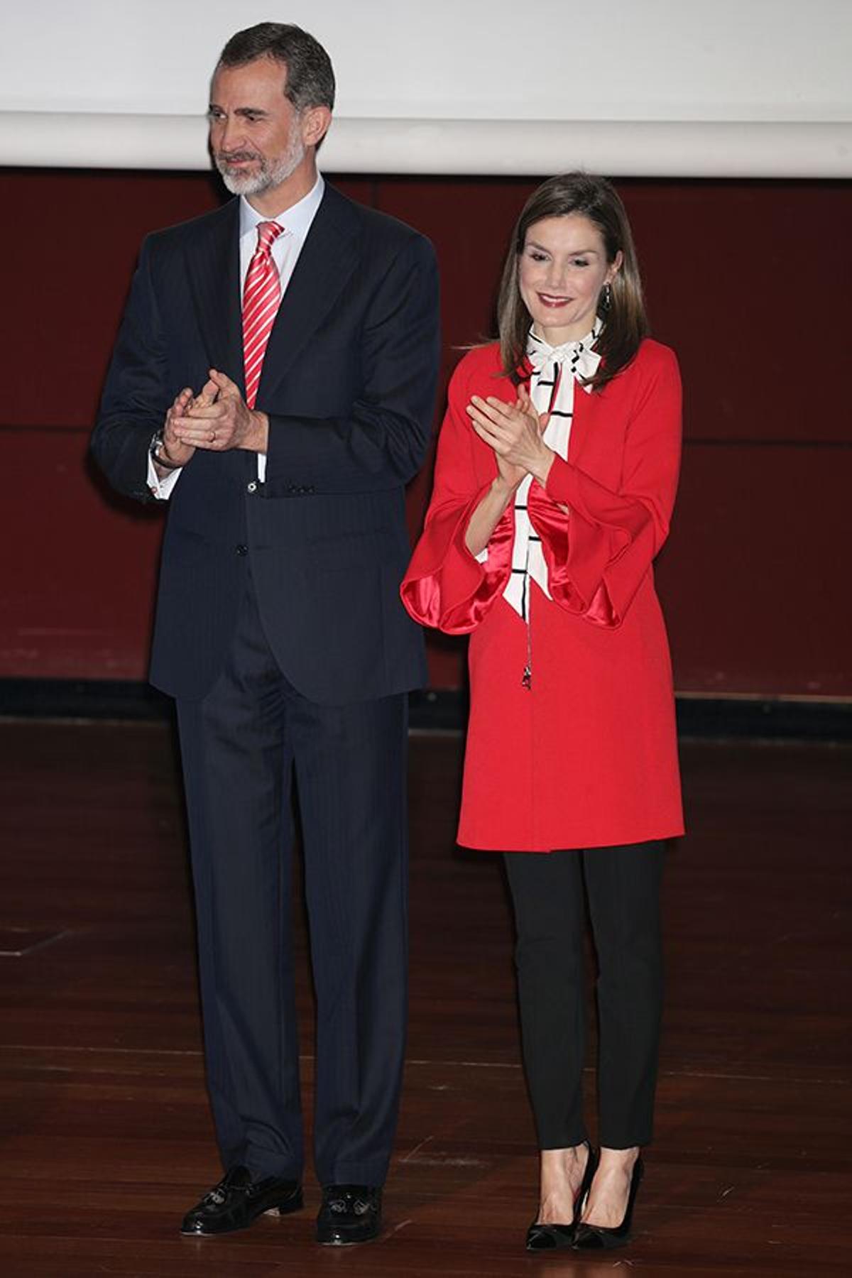 Letizia Ortiz y su esposo el rey Felipe VI