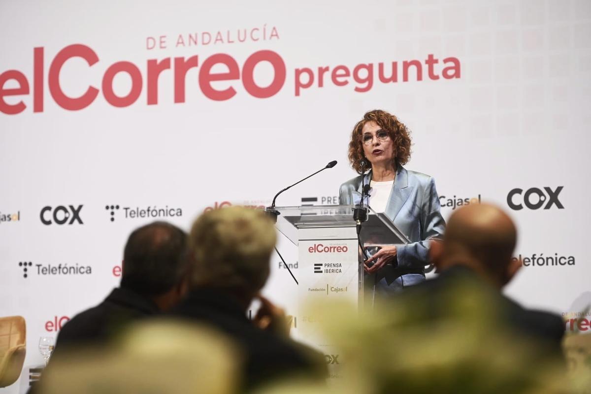 María Jesús Montero durante su intervención en El Correo de Andalucía Pregunta.