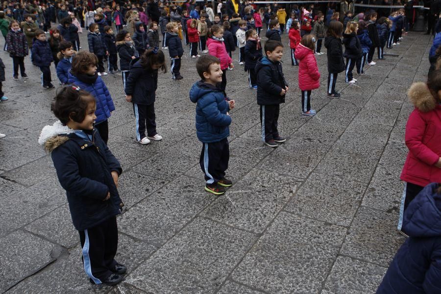 Así ha quedado el "flashmob" por el Día de la Paz