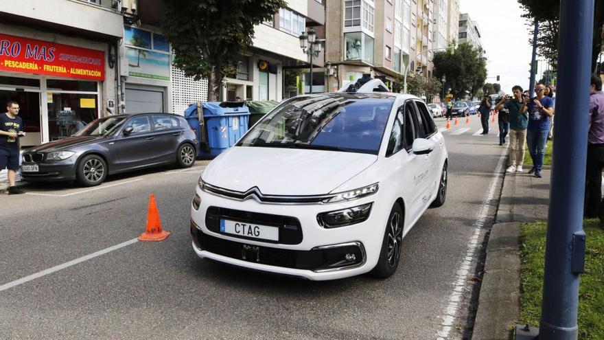 Pruebas del coche autónomo realizadas en la Gran Vía en 2019.