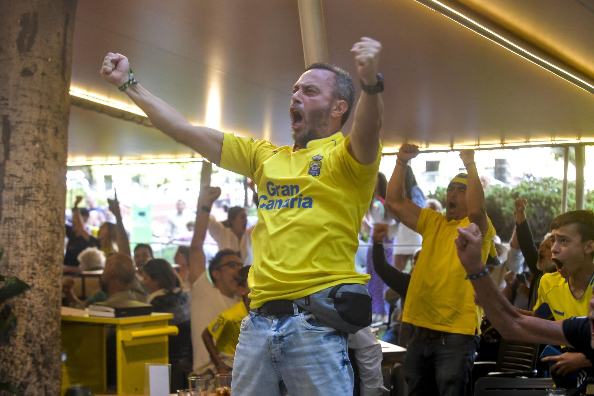 La ciudad vibró con la victoria de la UD Las Palmas contra el Cartagena