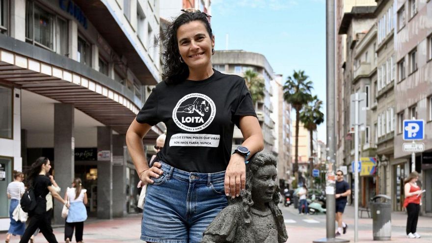 Raquel Carragal, protagonista del reto de la asociación Loita |  Rafa Vázquez