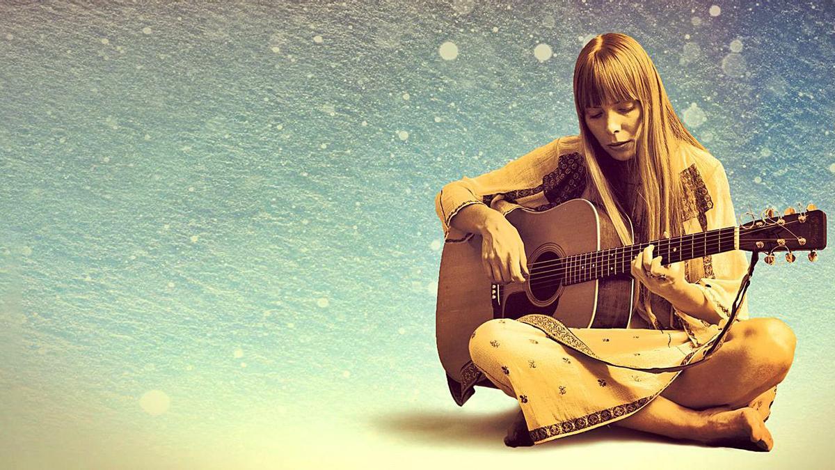 Joni Mitchell,  la etérea musa de Laurel Canyon, en 1970. 