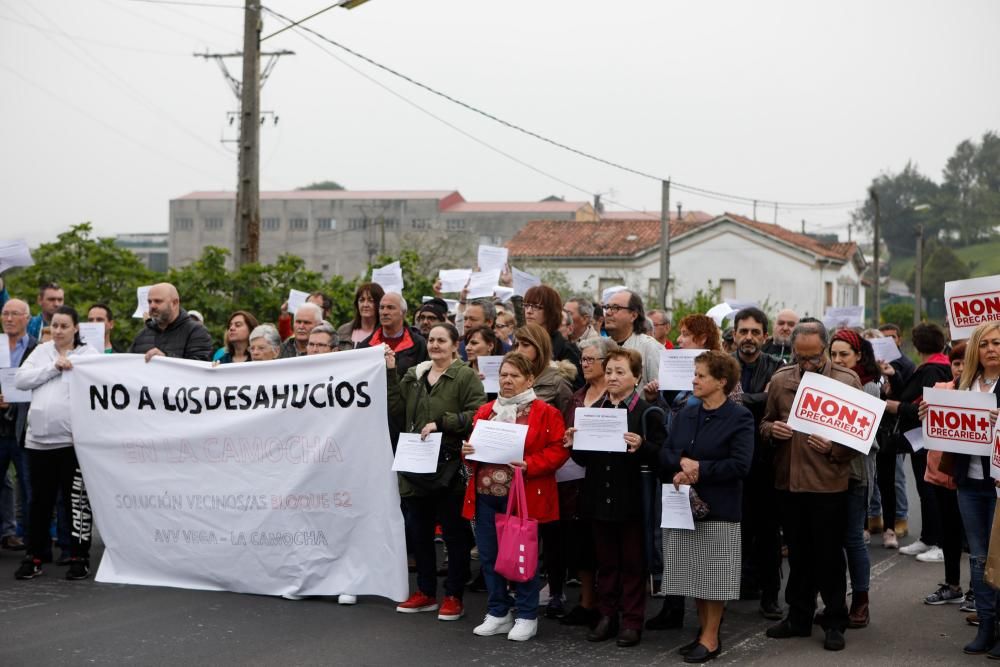 Protesta por los desahucios en La Camocha