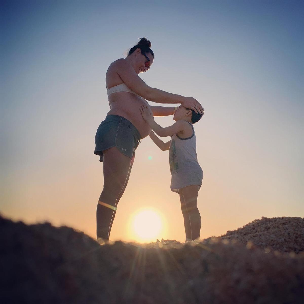 Liliana con su hijo Saúl