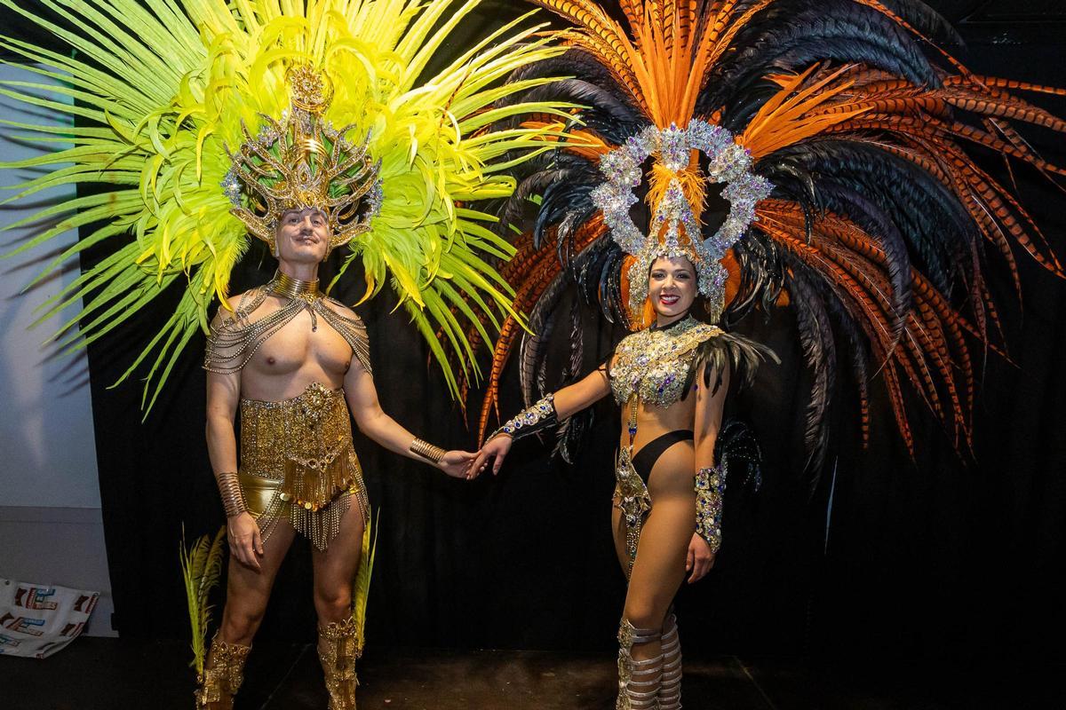 Mamen Martínez, la Musa del carnaval, junto a Daniele Santobianchi, su homólogo masculino.