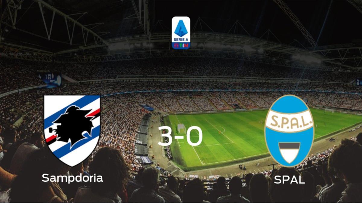 Sólido triunfo para el equipo local: Sampdoria 3-0 SPAL