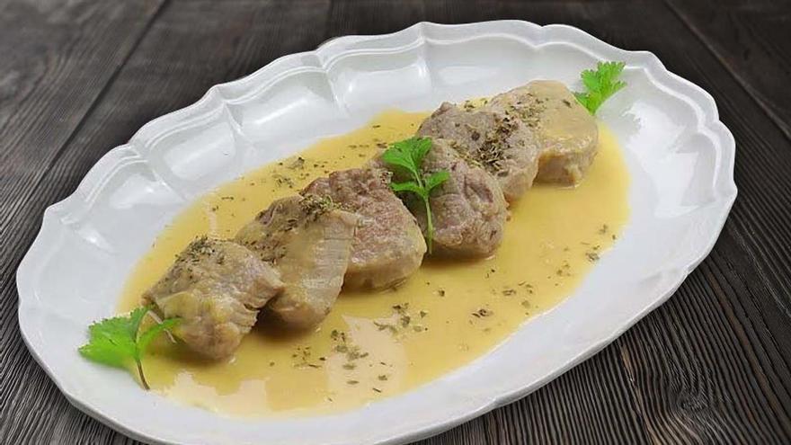 Filet de llom a la cervesa i mostassa