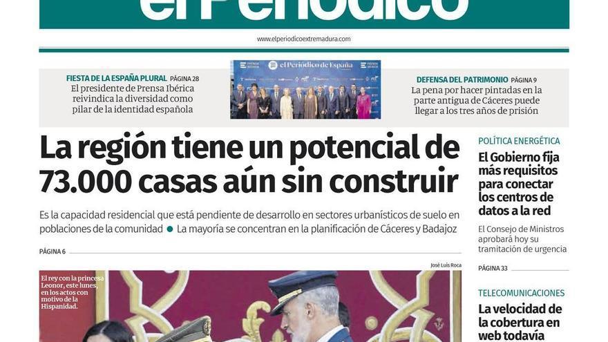 Consulta la portada en papel de El Periódico Extremadura este martes, 13 de octubre