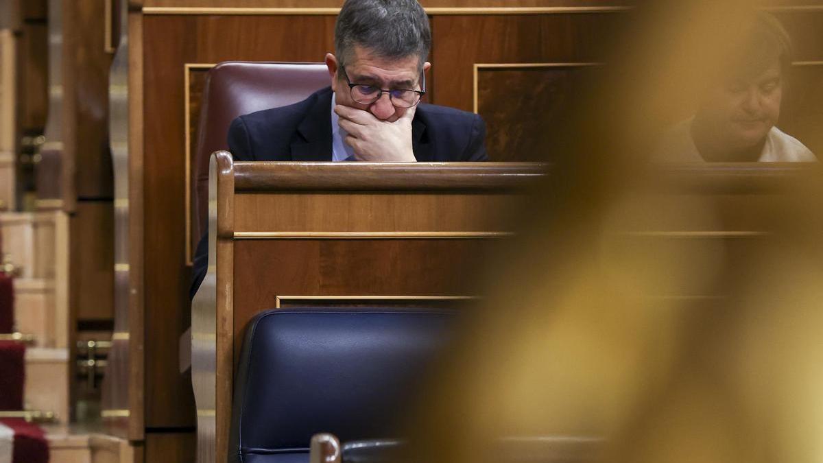 Patxi López, en el Pleno del Congreso.