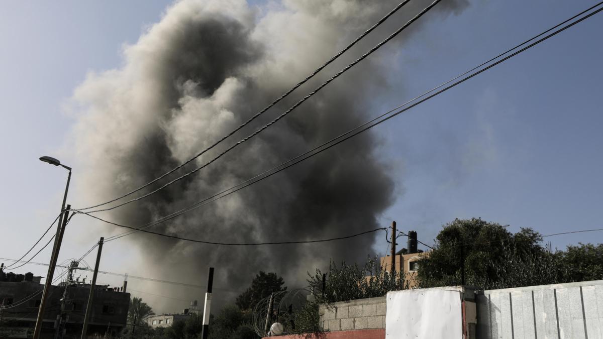 Israeli airstrikes at Al-Nuseirat refugee camp in central Gaza Strip