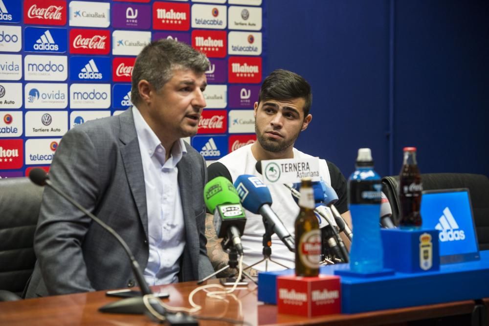 Presentación de Martín Alaníz como nuevo jugador del Real Oviedo