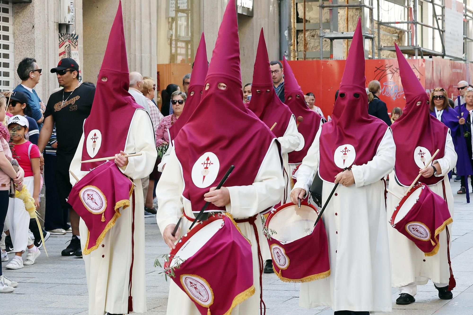 Cientos de fieles acompañan a la 'Borriquita' y bendicen sus ramos en Vigo