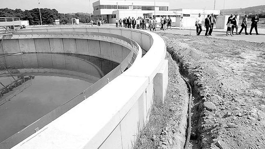 Parte de la instalación de la macrodepuradora de Guillarei, en Tui.