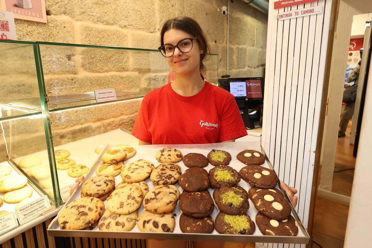 Pontevedra. Tienda de venta de cookies, galletas al tipo americano