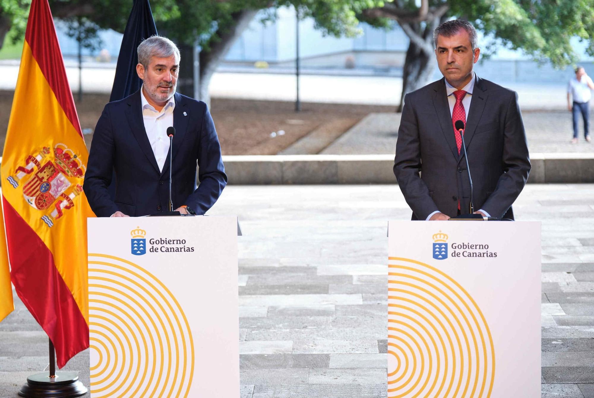 Fernando Clavijo y Manuel Domínguez hacen un balance de los primeros cien días de gobierno