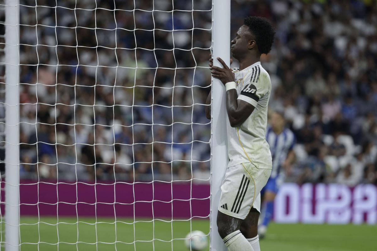 Vinicius Jr., durante el partido.
