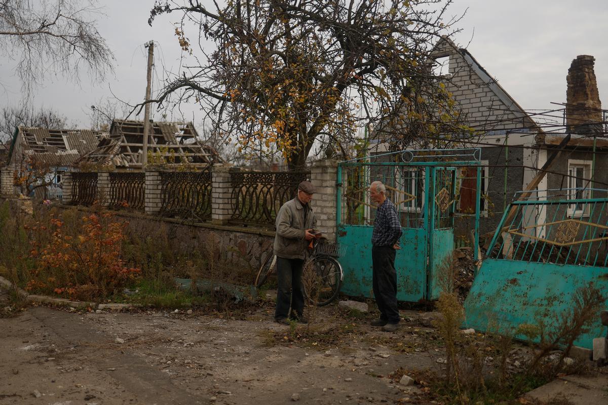 Destrucción en Jersón tras la retirada de Rusia