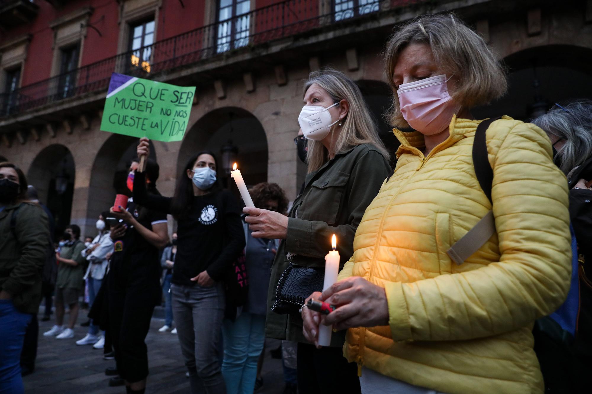 Gijón clama contra la violencia machista tras el crimen de las niñas de Canarias