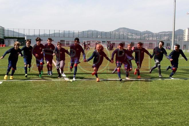 El Alevín A del FC Barcelona, campeón de Liga