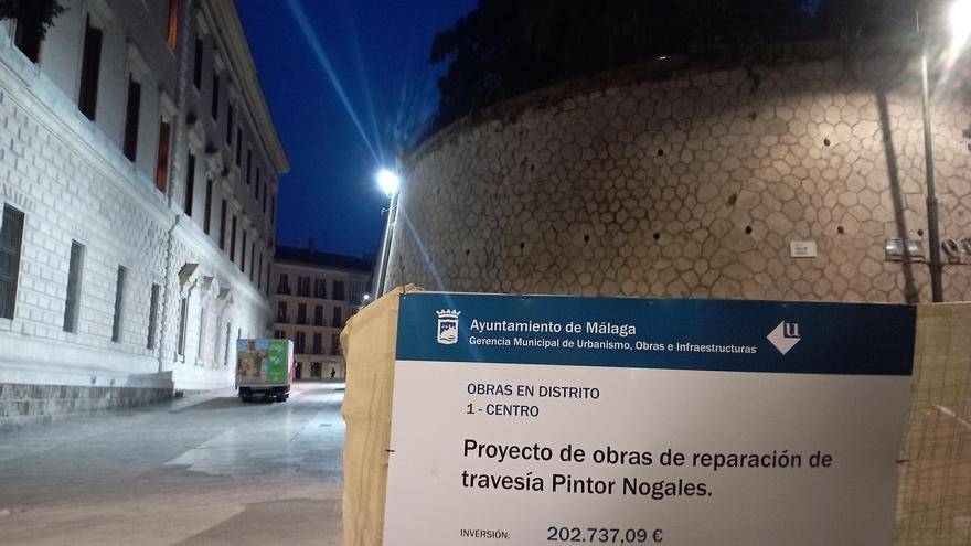 Obras en la Travesía del Pintor Nogales y la calle Victoria