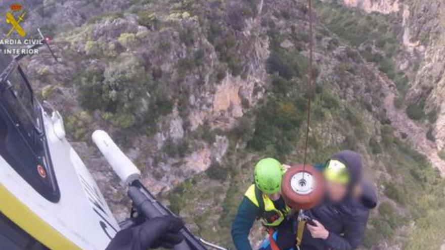 Complicado rescate de una excursionista herida en el Torrent de Pareis