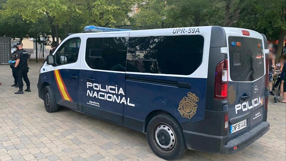 Dotaciones de la Policía Nacional en Palma.