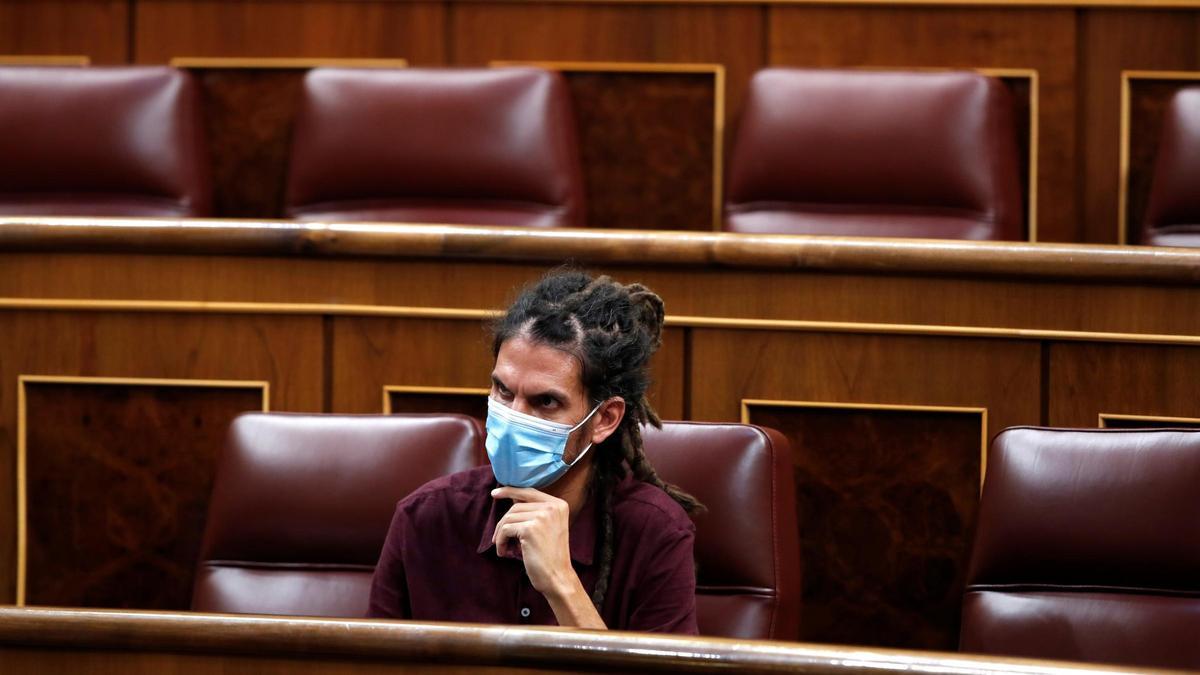 Alberto Rodríguez, en la bancada del Congreso.