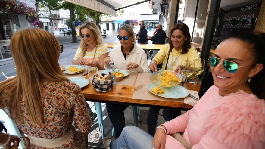 Turistas en Sanxenxo.