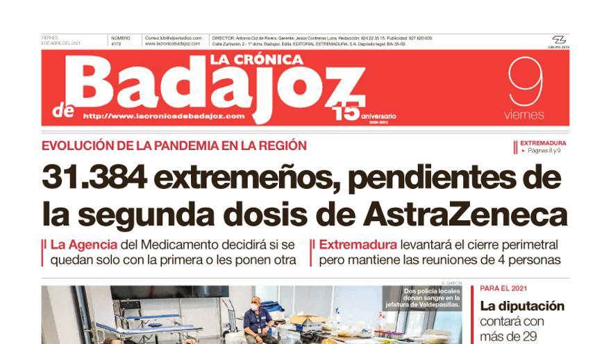 Consulta la portada correspondiente al día 9 de abril del 2021