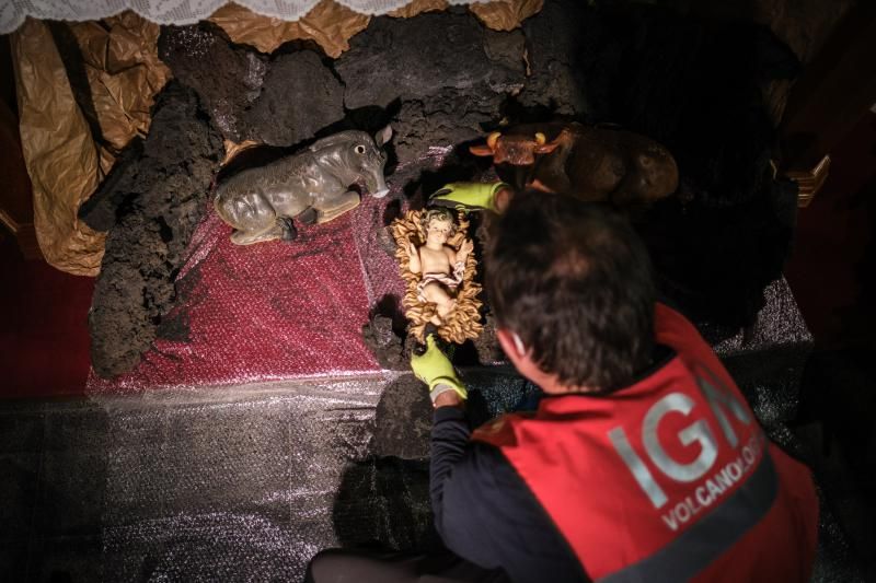 Pesebre volcánico del IGN con la Iglesia Tajuya