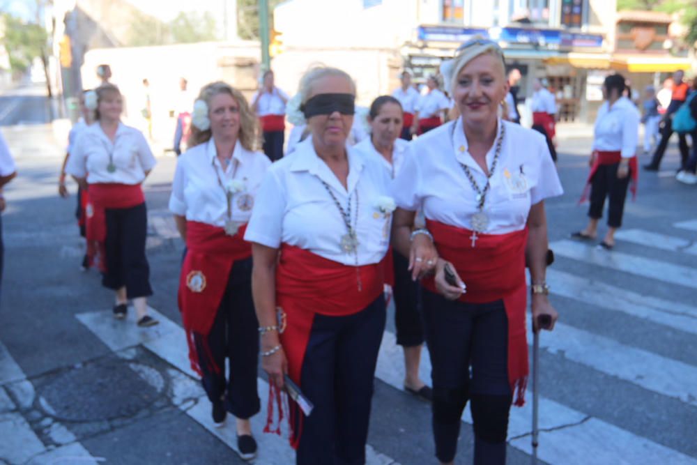 La procesión de la Virgen del Carmen por las calles de El Palo.