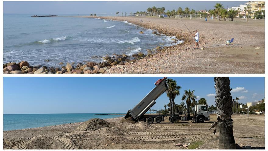 Un pueblo de Castellón recupera una &#039;nueva playa&#039; tras más de 20 años llena de grandes piedras