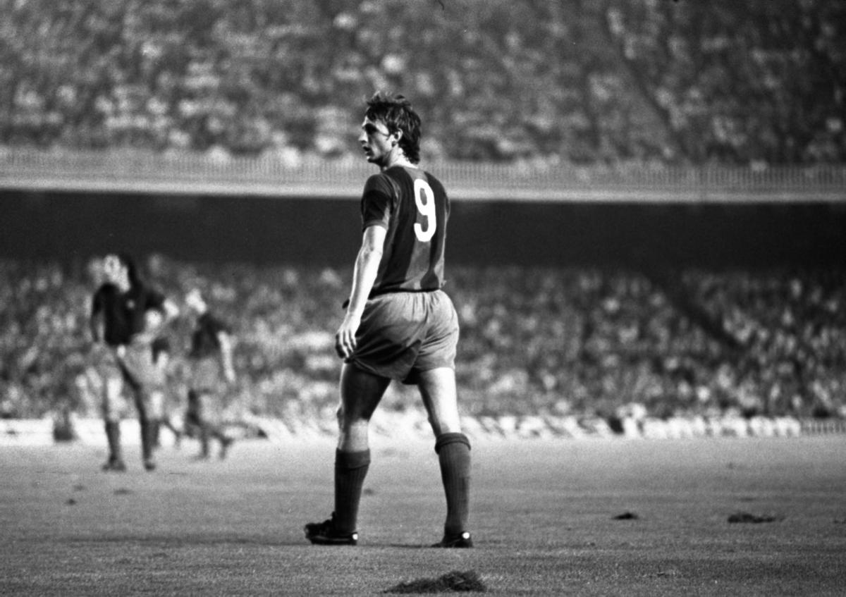 Cruyff, en su debut con el Barça el 5 de septiembre de 1973.