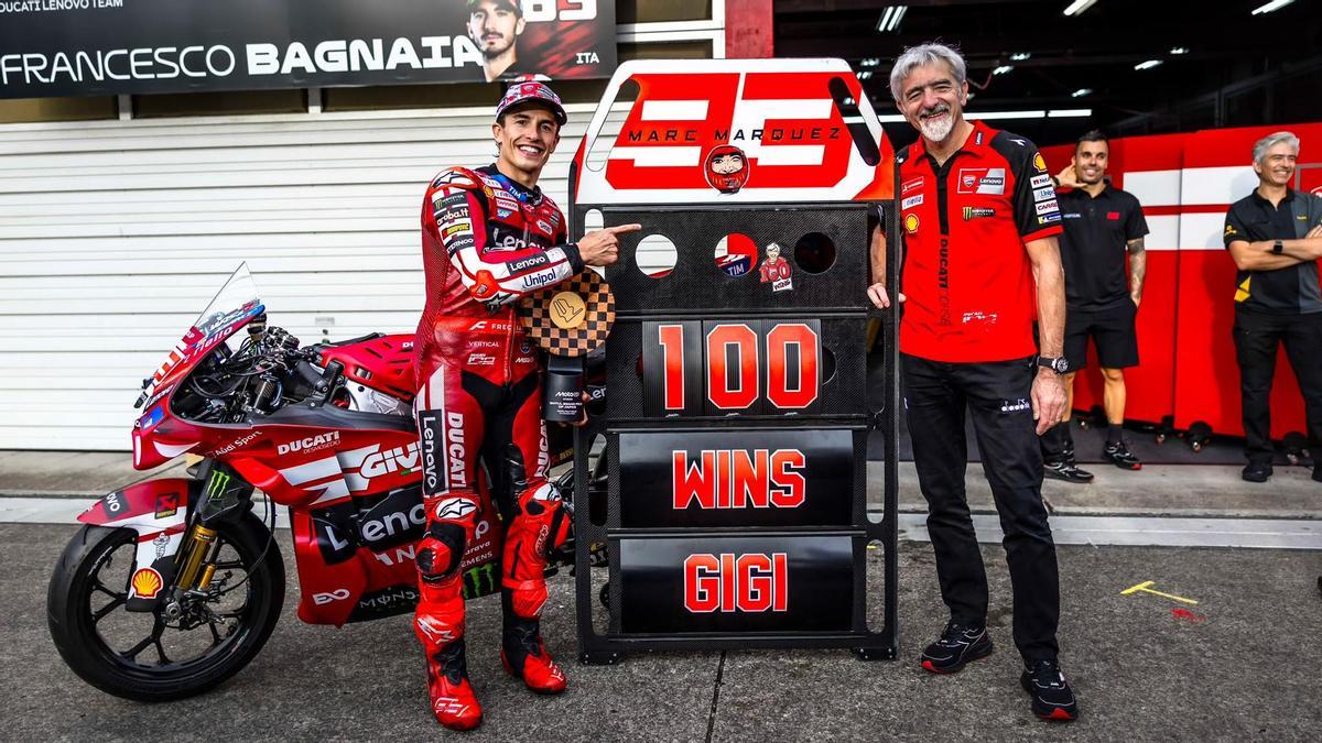 Márquez conquistó la victoria 100 de Dall'Igna con Ducati