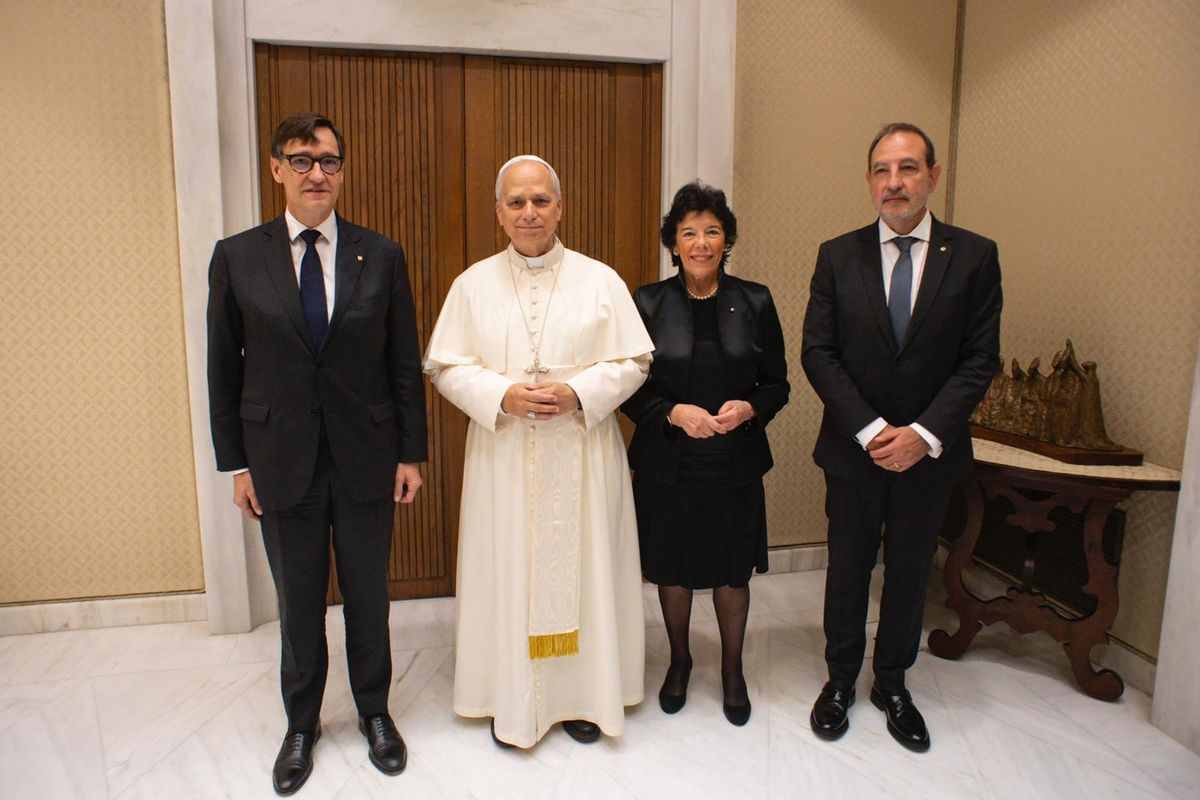 Salvador Illa se reúne con el papa León XIV en el Vaticano