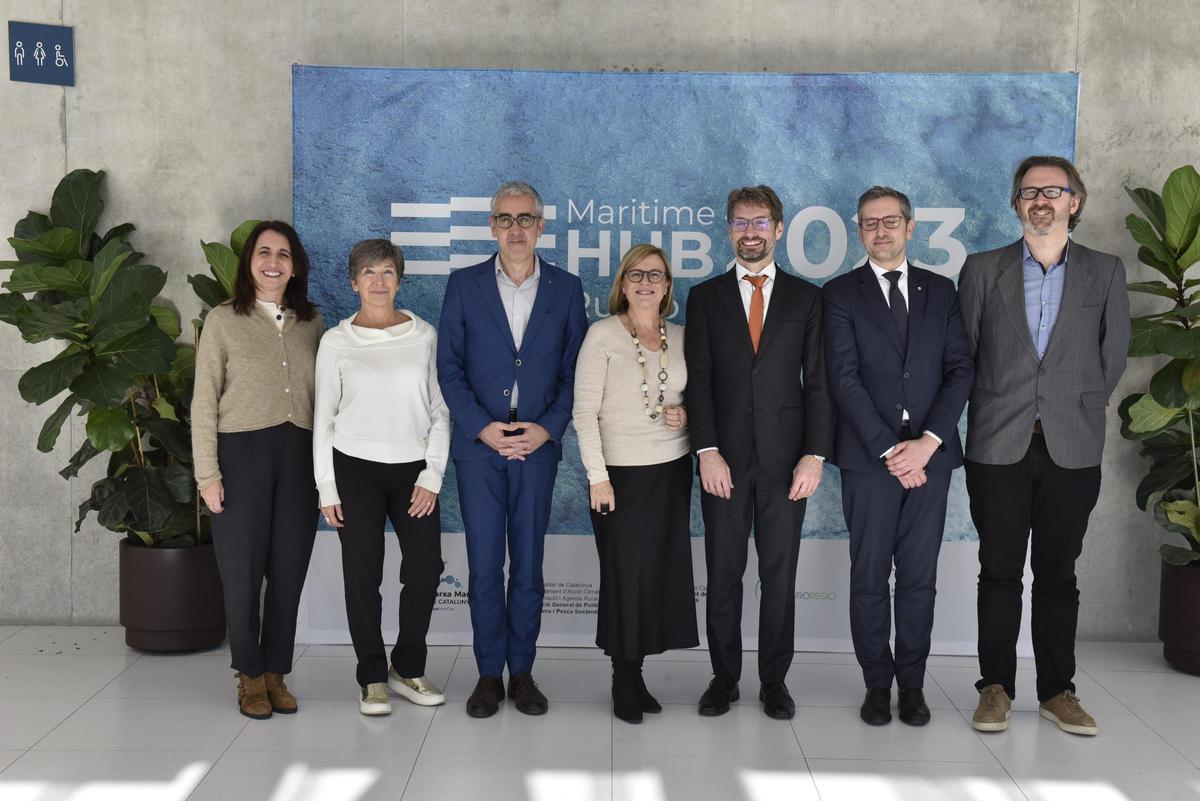 Algunos de los participantes en el congreso Maritime Hub 2023 organizado por BlueNetCat sobre economía azul.