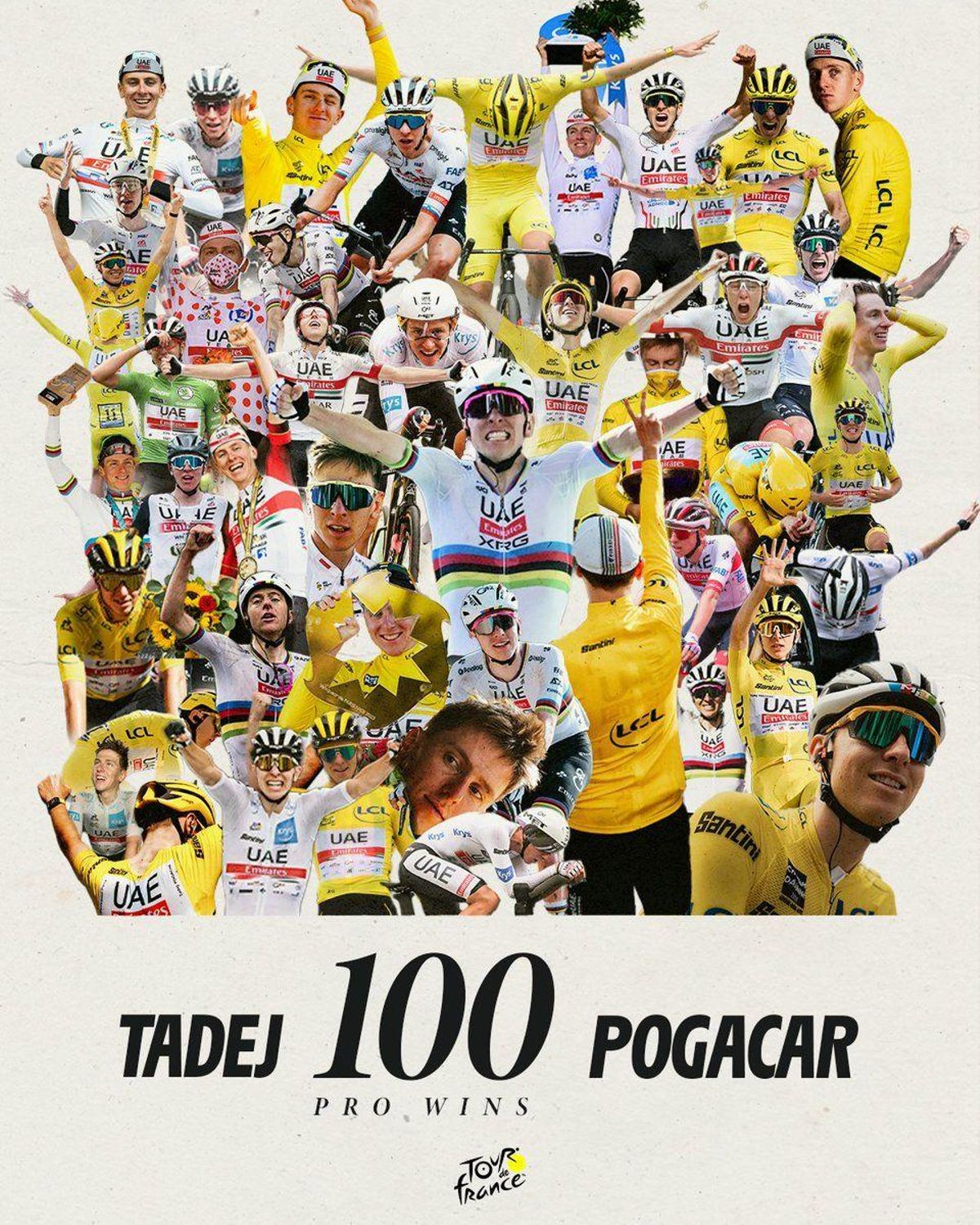 Las 18 victorias de Pogacar.