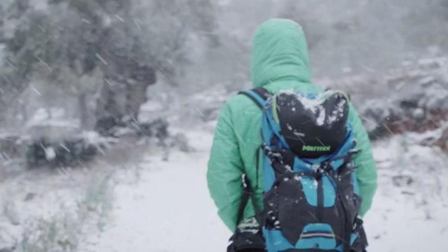 Durch das Schneegestöber auf Mallorca wandern