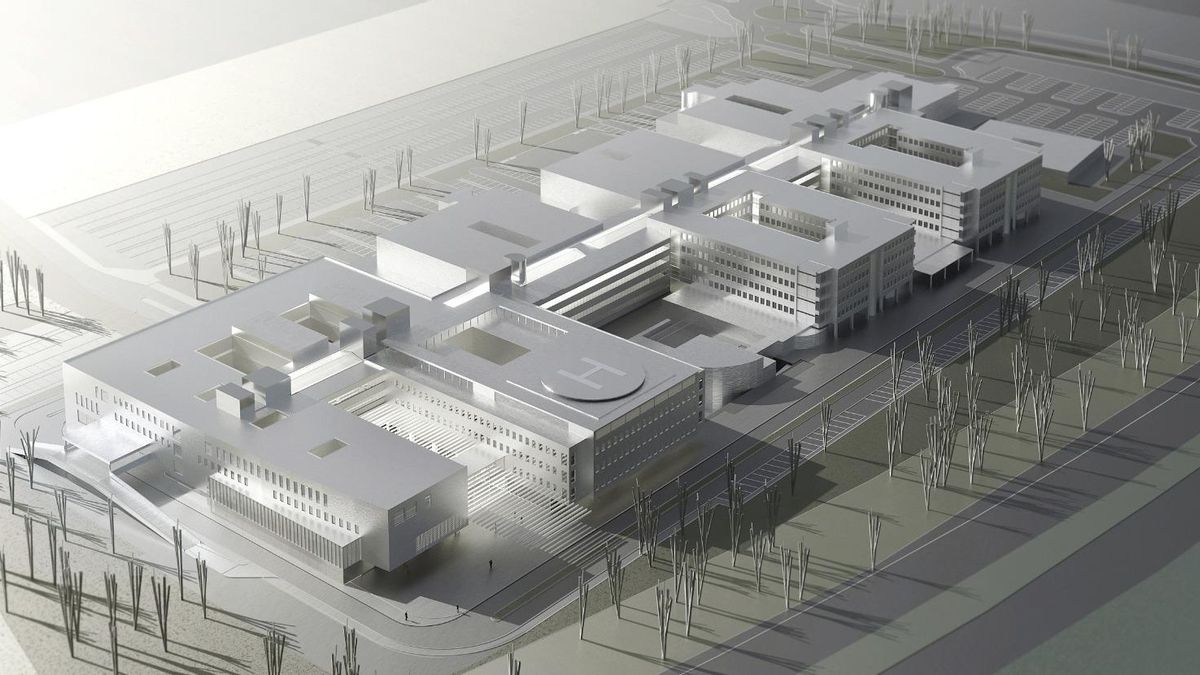 Recreación del futuro Hospital Materno Infantil de Huelva