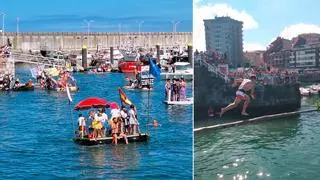 Candás, cucaña de récord y muchas "coses que floten"