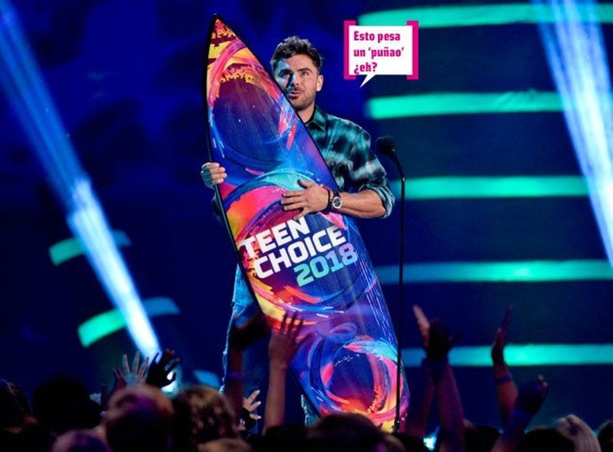 Zac se emocionó muchísimo al recibir el 'Teen Choice'