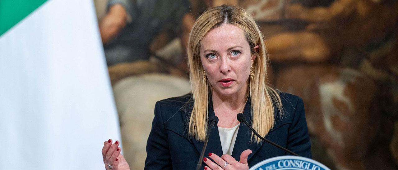 La primera ministra de Italia, Giorgia Meloni.