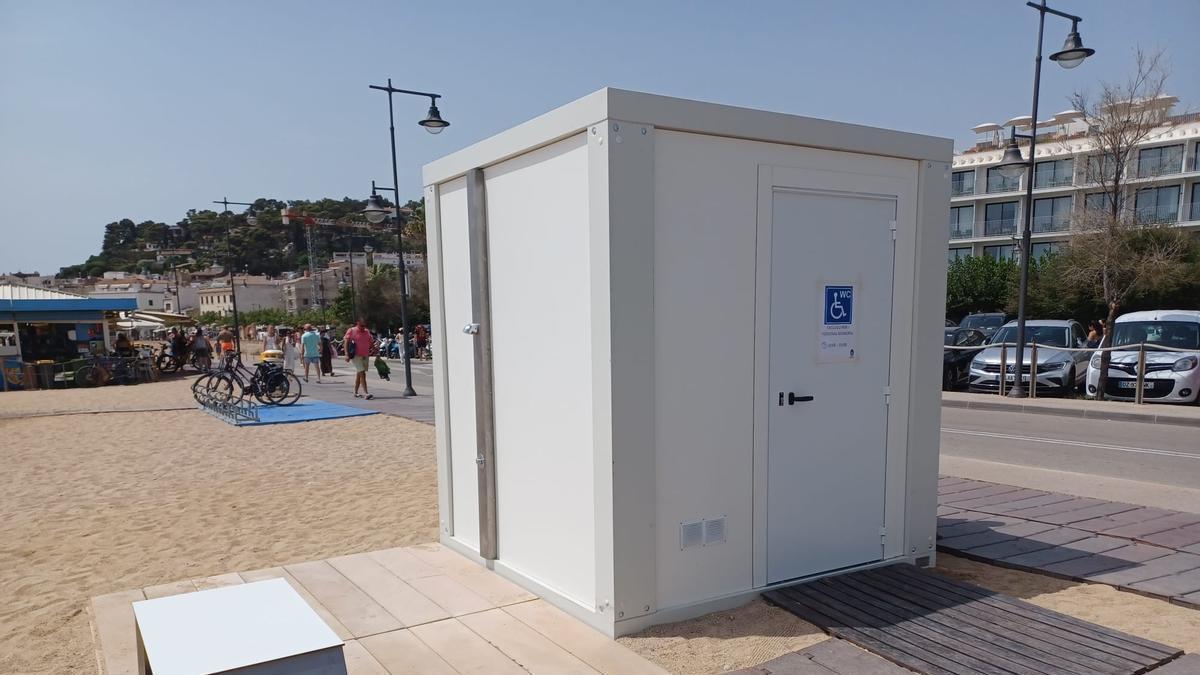 El sistema que s'ha instal·lat a la platja.